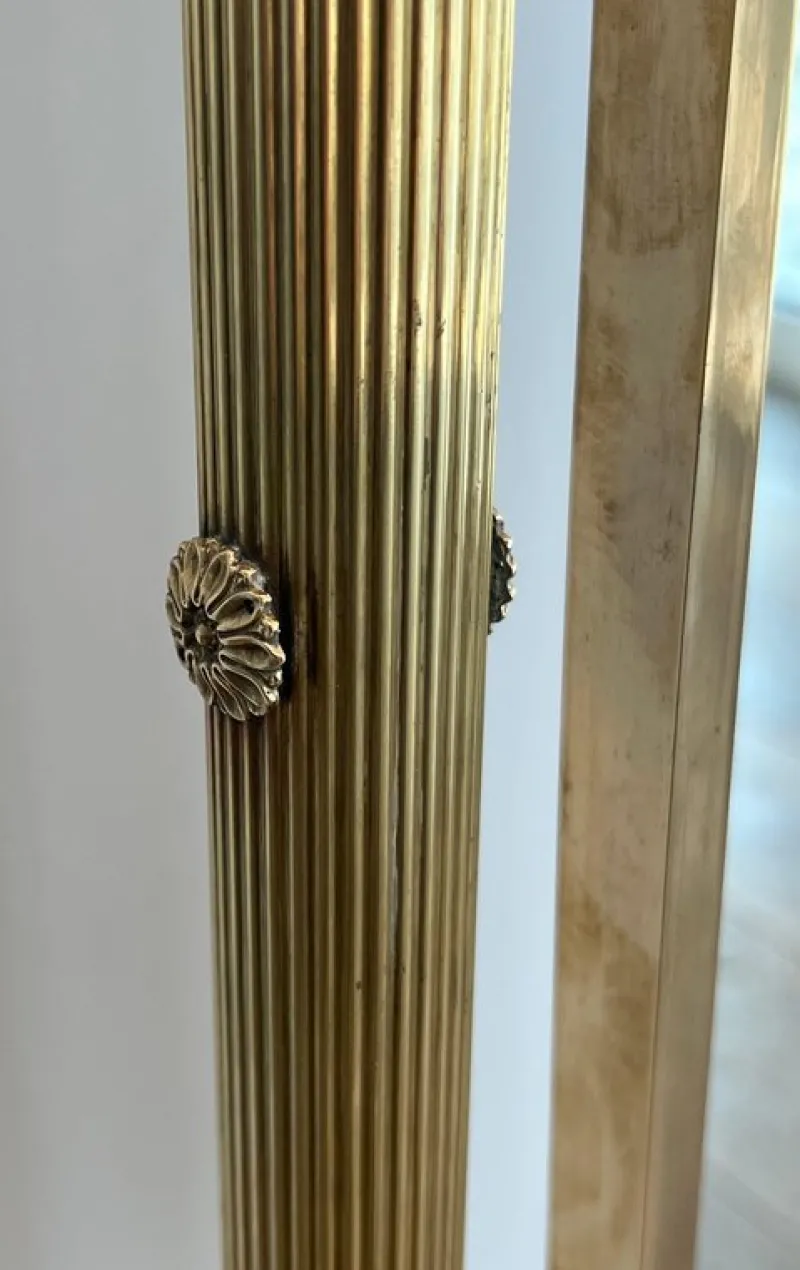 Pamono Neoclassical Brass Psyche Mirror> Mirrors