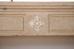 Pamono Neo-Classical Carved Limestone Fireplace><noscript><img width=