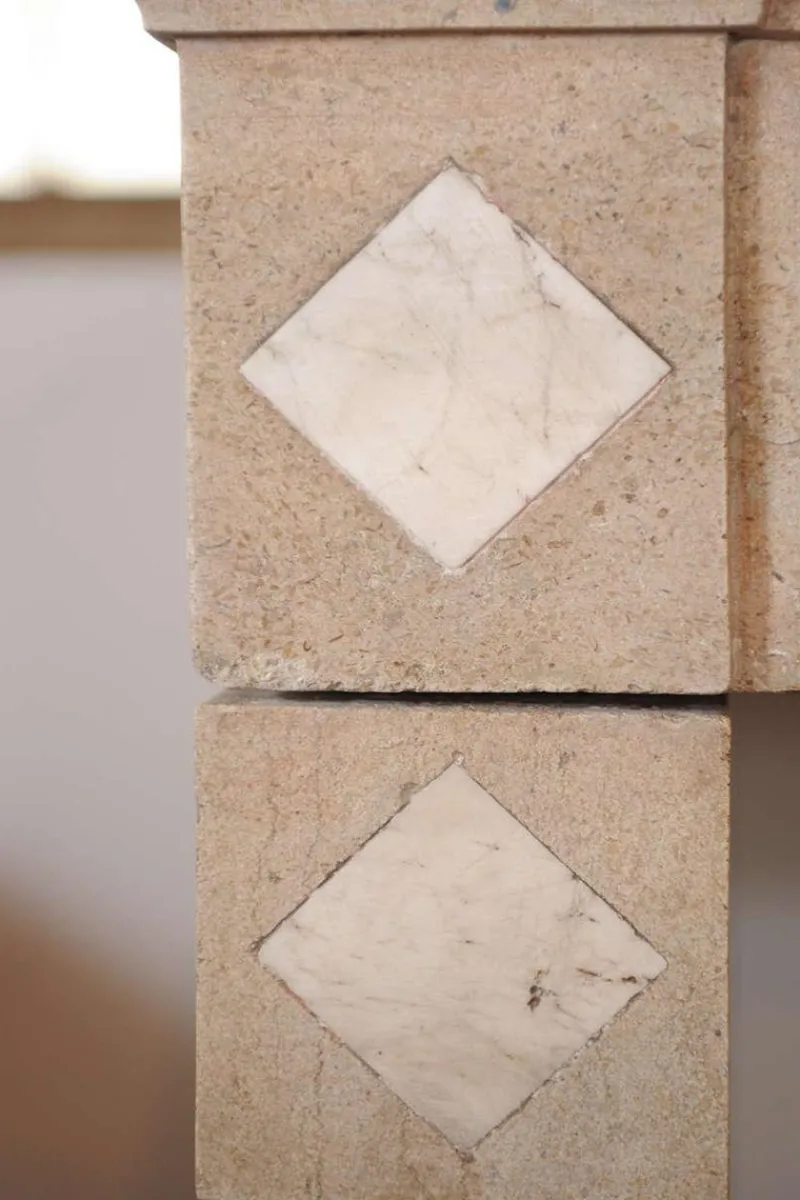 Pamono Neo-Classical Carved Limestone Fireplace> Fireplaces And Mantels