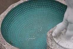 Pamono Neoclassical Garden Fountain with Statue, Early 20th Century><noscript><img width=