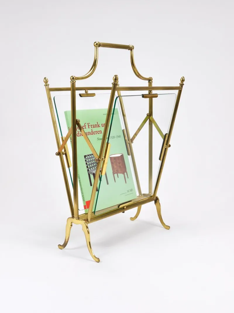 Pamono Neoclassical Magazine Rack from Maison Jansen, France, 1950s> Magazine Racks