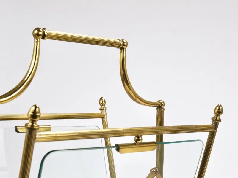 Pamono Neoclassical Magazine Rack from Maison Jansen, France, 1950s> Magazine Racks