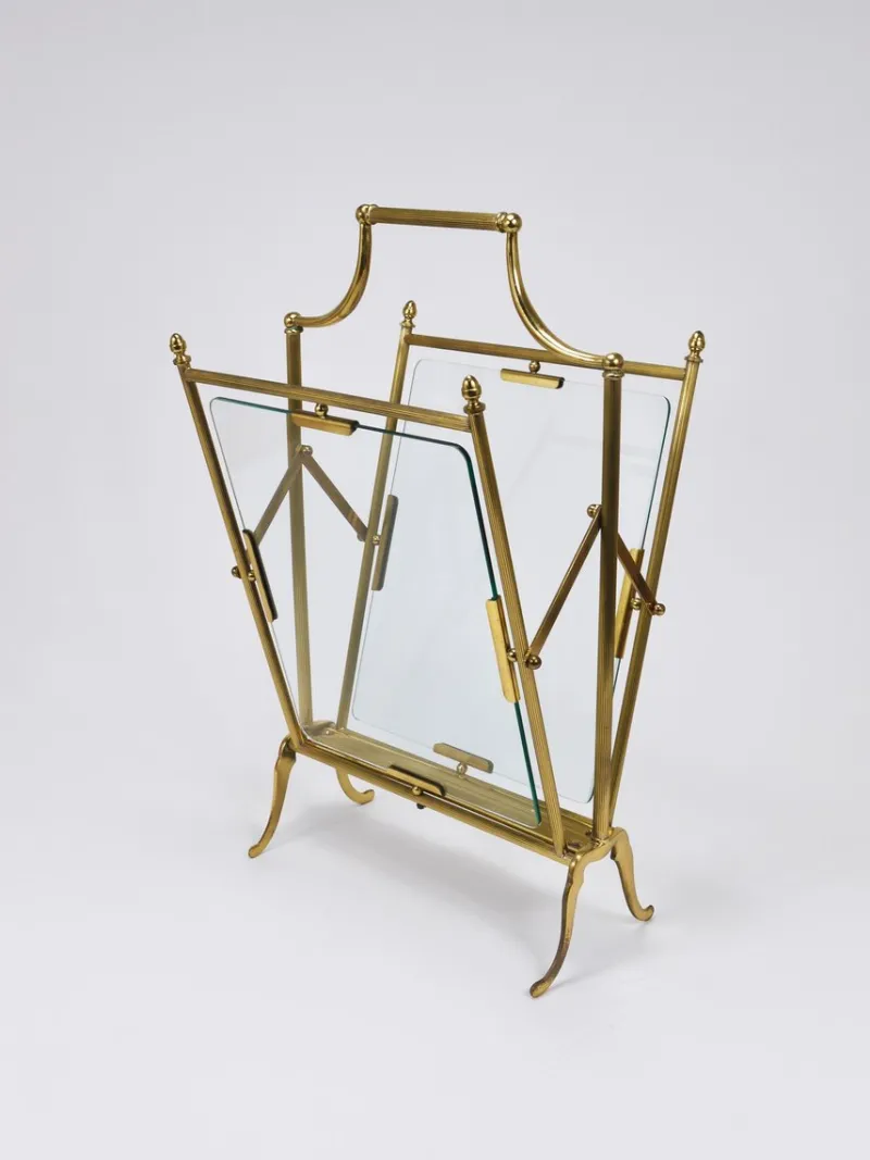 Pamono Neoclassical Magazine Rack from Maison Jansen, France, 1950s> Magazine Racks