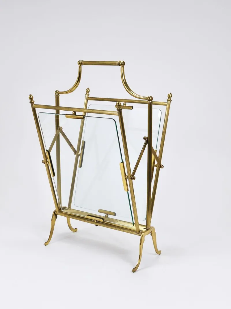 Pamono Neoclassical Magazine Rack from Maison Jansen, France, 1950s> Magazine Racks