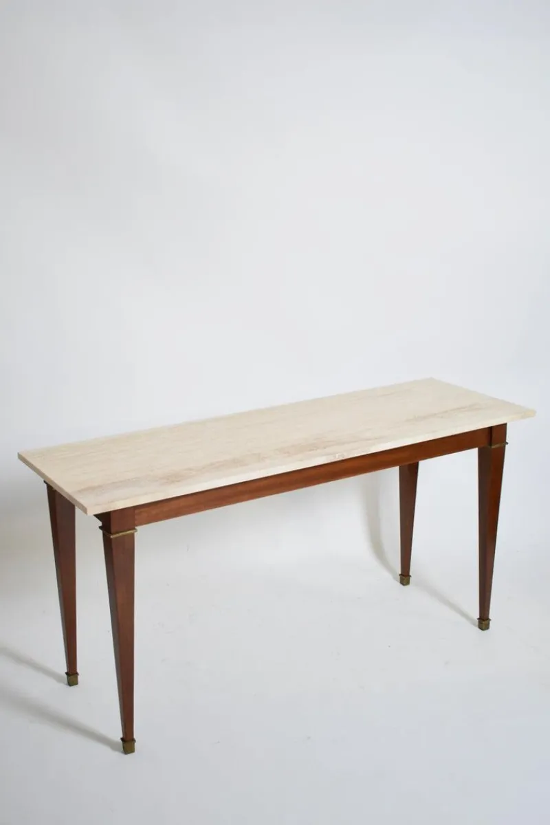 Pamono Neoclassical Mahogany Console Table, 1960s> Console Tables