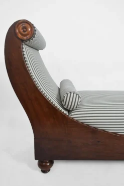 Pamono Neoclassical Mahogany Daybed, 19th Century><noscript><img width=