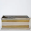 Pamono Neoclassical Rectangular Aluminium and Brass Planter, 1970s> Planters And Jardiniere