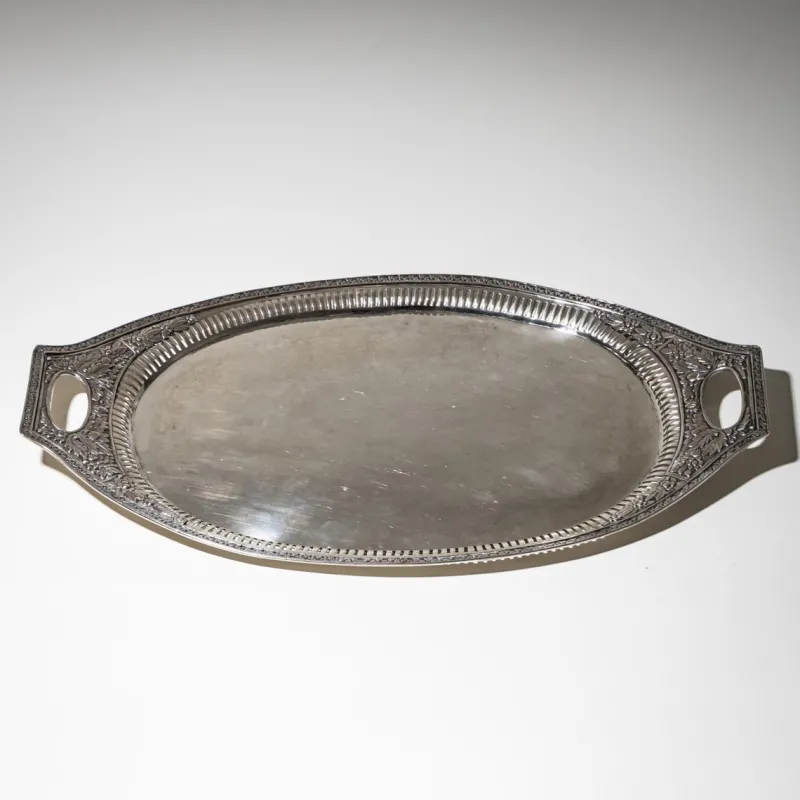Sale Pamono Neoclassical Silver Tray from Weißenfels, 1811