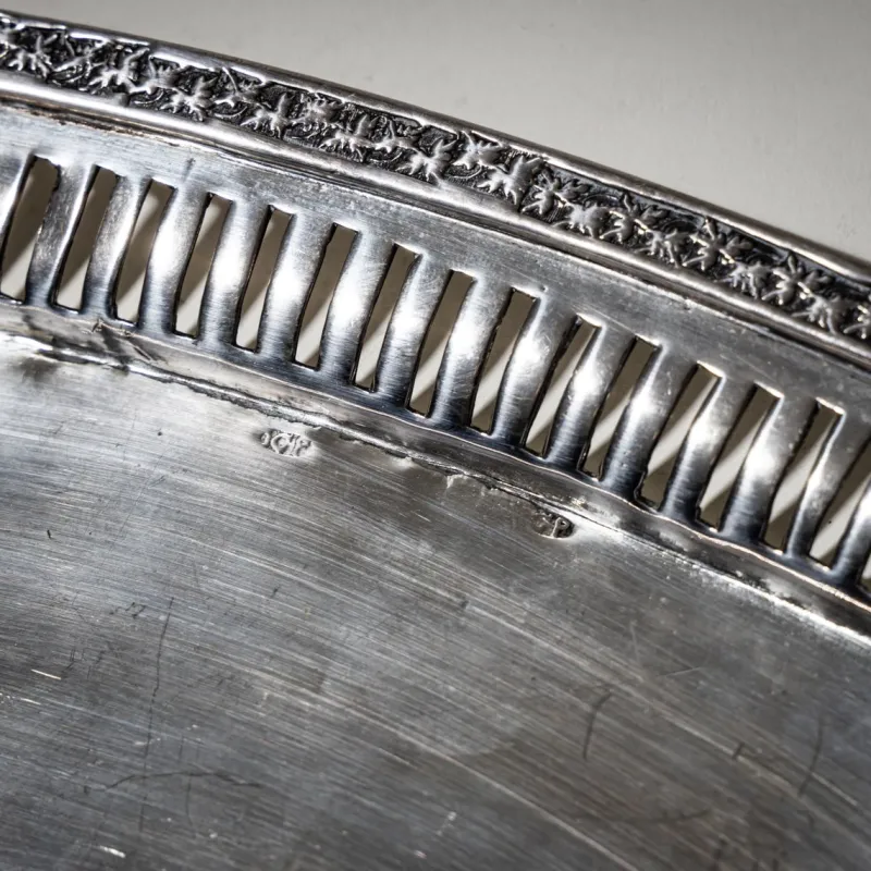 Sale Pamono Neoclassical Silver Tray from Weißenfels, 1811