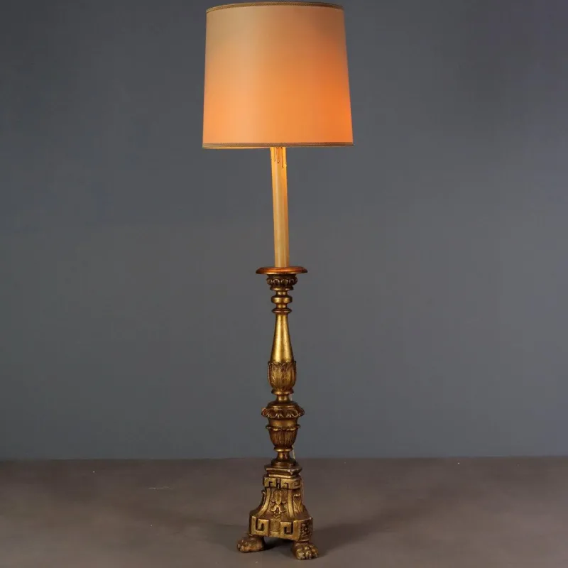Hot Pamono Neoclassical Style Linden Floor Lamp, Italy, 20th Century