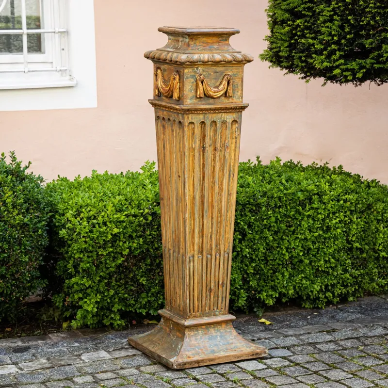 Pamono Neoclassical Style Pedestals, 20th Century, Set of 2> Pedestals And Columns