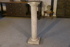 Pamono Neoclassical Wooden Column with Marble-Effect Paint, Early 20th Century><noscript><img width=