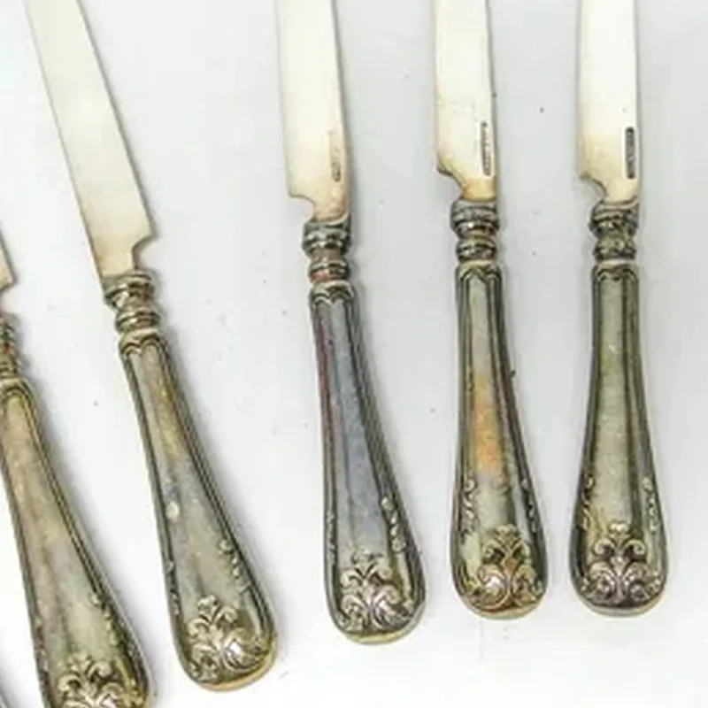 Pamono Neo-Classisist Knifes, Sweden, 1960s, Set of 6> Cutlery & Serving Utensils