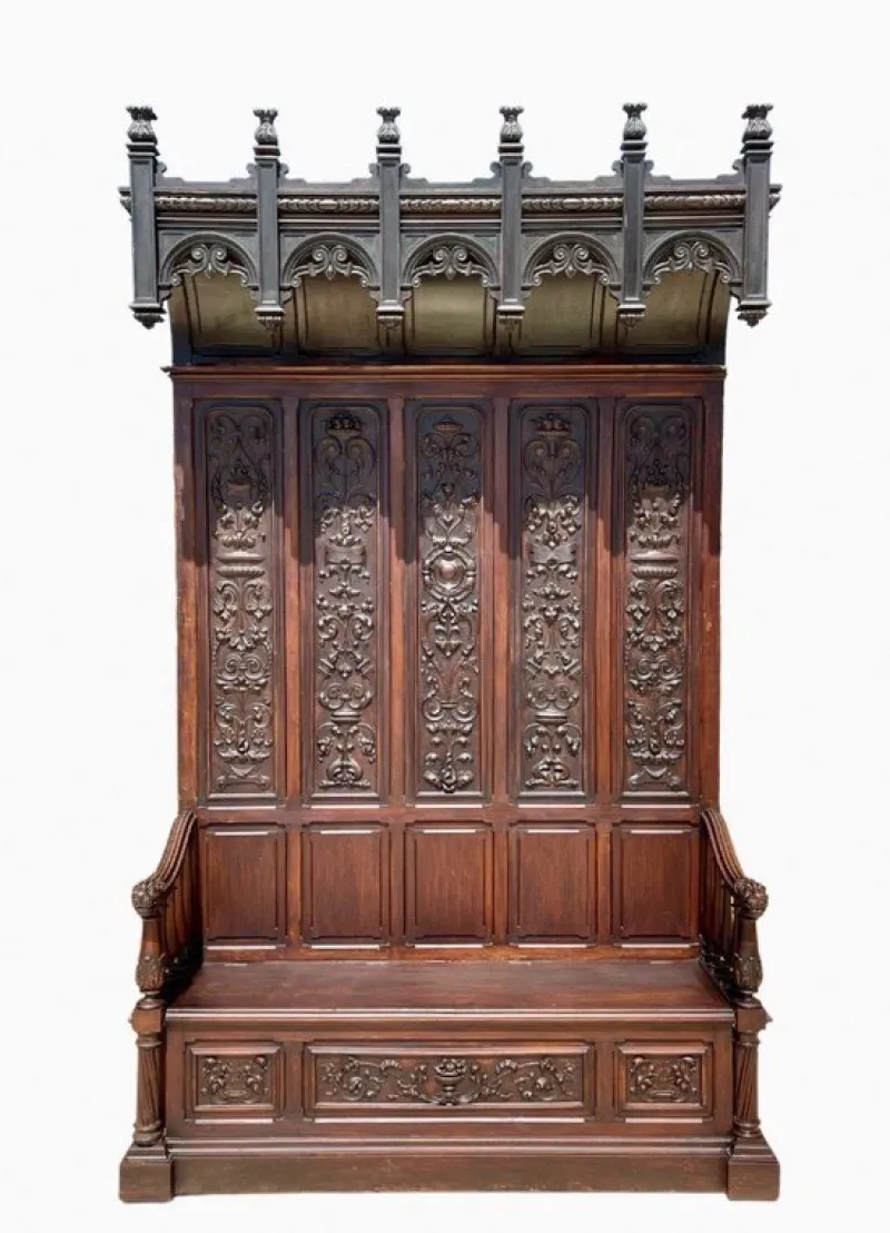 Pamono Neo-Gothic Castle Safe Bench