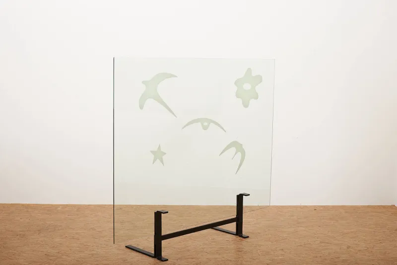 Pamono Neolia Folding Screen with Black Lacquered Flat Steel Base by Andrea Branzi for Zanotta, 1989> Room Dividers & Screens