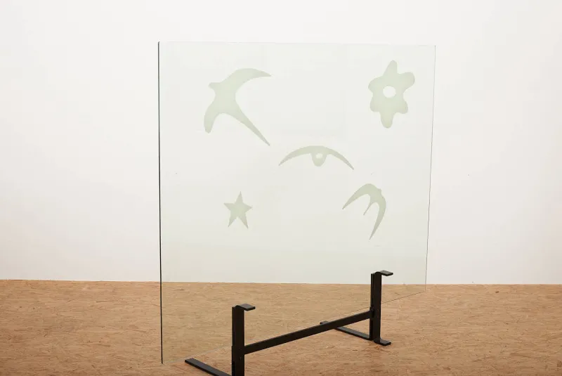 Pamono Neolia Folding Screen with Black Lacquered Flat Steel Base by Andrea Branzi for Zanotta, 1989> Room Dividers & Screens