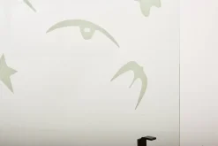 Pamono Neolia Folding Screen with Black Lacquered Flat Steel Base by Andrea Branzi for Zanotta, 1989><noscript><img width=