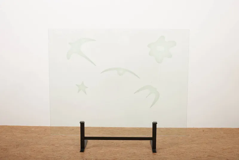 Pamono Neolia Folding Screen with Black Lacquered Flat Steel Base by Andrea Branzi for Zanotta, 1989> Room Dividers & Screens