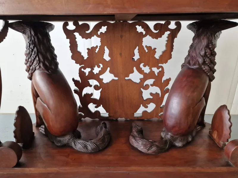 Hot Pamono Neo-Renaissance Style Mahogany Console