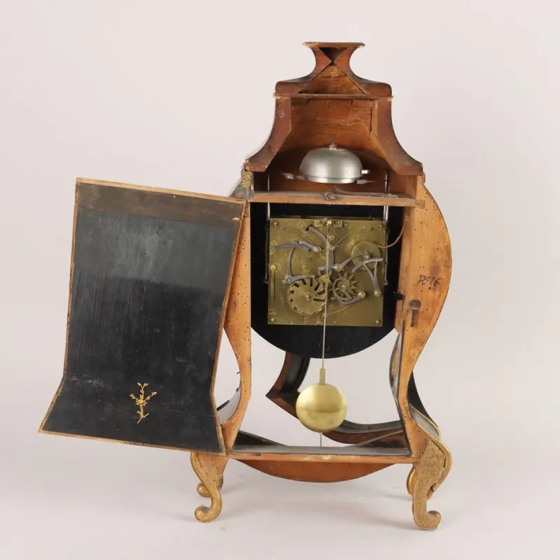 Pamono Neuchateloise Pendulum Clock in Ebonized Wood> Clocks