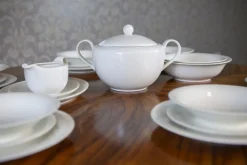 Pamono New Dinner Service for Six People by Porcelana Karolina, Set of 24><noscript><img width=