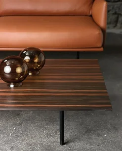 Best Pamono New York Low Coffee Table in Black Painted Metal and Ebony Wood by Quinti Sedute