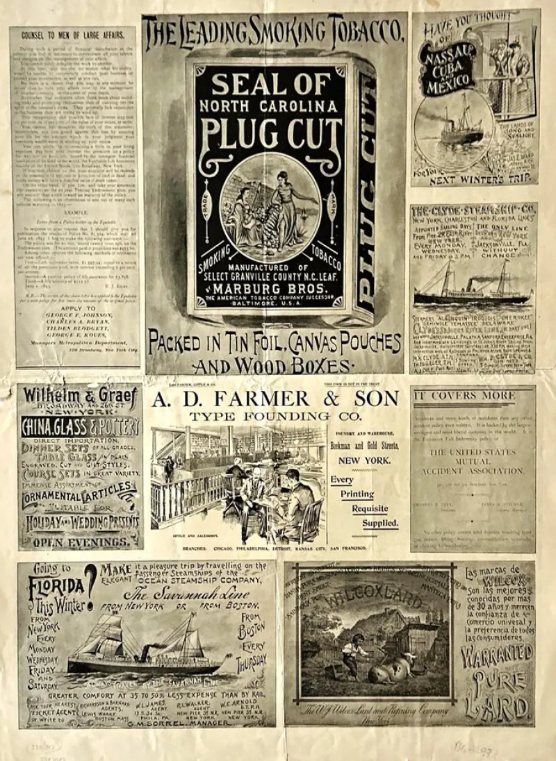 Pamono New York Recorder Poster, 1893> Posters|Wall Decor