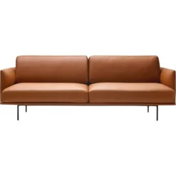 Sale Pamono New York Two-Seater Sofa in Metal and Leather Upholstery by Quinti Sedute