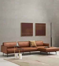 Sale Pamono New York Two-Seater Sofa in Metal and Leather Upholstery by Quinti Sedute