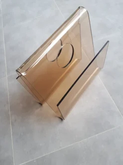 Pamono Newspaper Holder in Acrylic Glass, 1970s> Magazine Racks