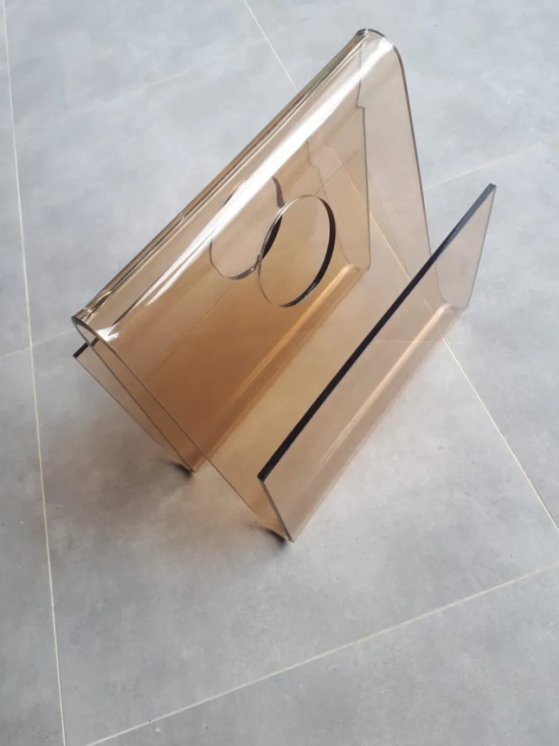 Pamono Newspaper Holder in Acrylic Glass, 1970s> Magazine Racks