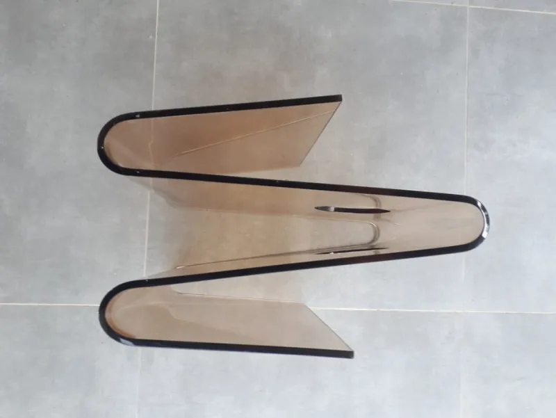 Pamono Newspaper Holder in Acrylic Glass, 1970s> Magazine Racks