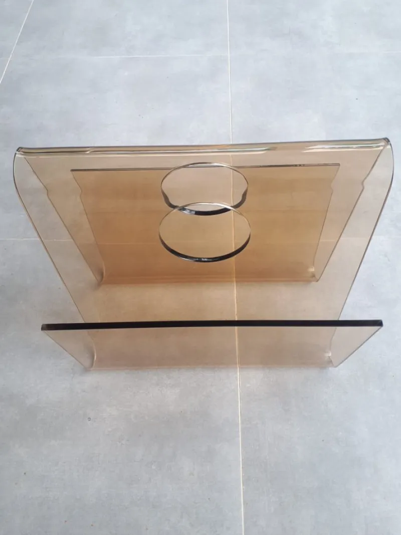 Pamono Newspaper Holder in Acrylic Glass, 1970s> Magazine Racks
