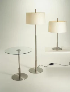 Pamono Nickel Diana Mayor Floor Lamp by Federico Correa><noscript><img width=