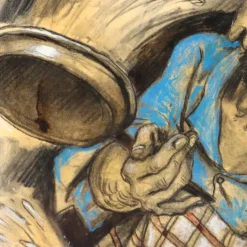 Outlet Pamono Nicola Benois, Composition, Mixed Media on Paper