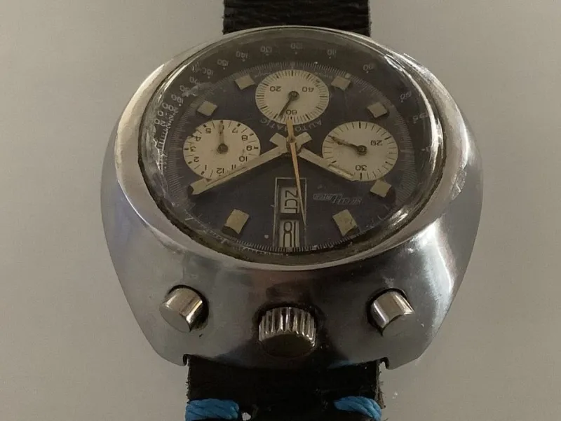 Pamono Nicolet Bullhead Watch, 1970s