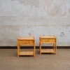 Pamono Nightstands in Pressed Bamboo, 1970s, Set of 2> Nightstands