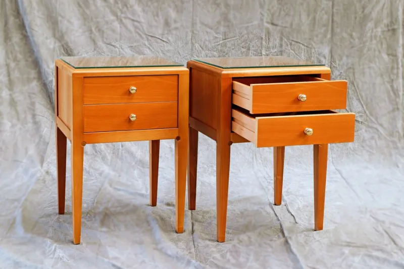 Online Pamono Nightstands with Drawers, 1970s, Set of 2