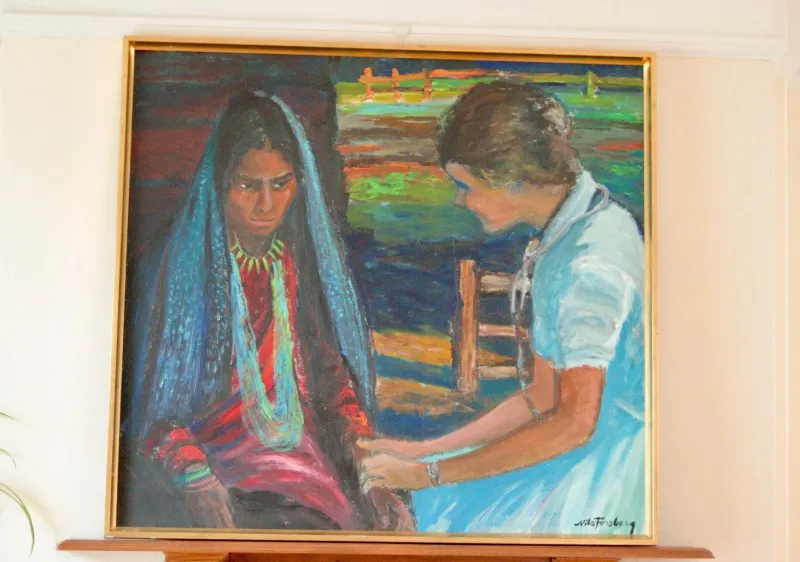 Pamono Nils Forsberg, Two Women, 1950s, Oil on Canvas, Framed> Mid-Century|Painting
