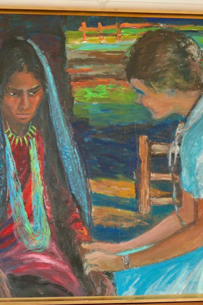 Pamono Nils Forsberg, Two Women, 1950s, Oil on Canvas, Framed> Mid-Century|Painting