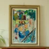 Pamono Nils Severin, Park View, Mid-20th Century, Oil on Canvas, Framed> Mid-Century