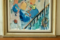 Pamono Nils Severin, Park View, Mid-20th Century, Oil on Canvas, Framed><noscript><img width=