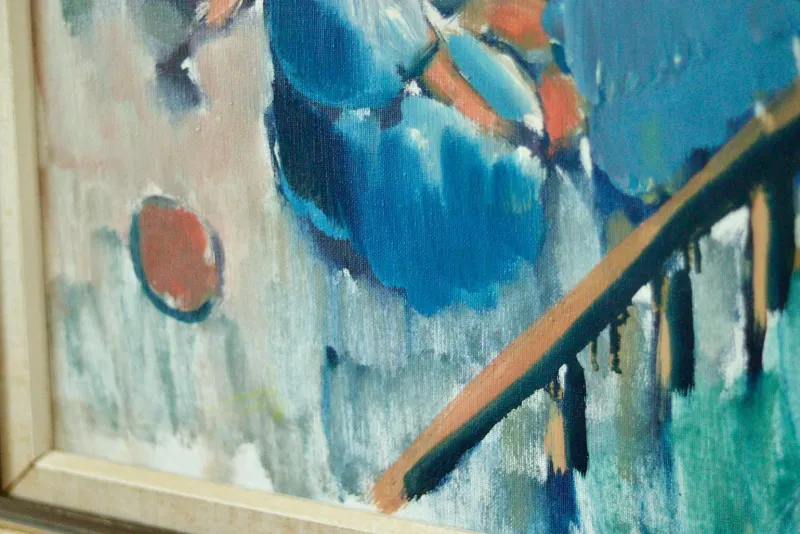 Pamono Nils Severin, Park View, Mid-20th Century, Oil on Canvas, Framed> Mid-Century
