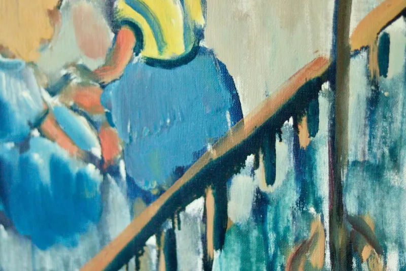 Pamono Nils Severin, Park View, Mid-20th Century, Oil on Canvas, Framed> Mid-Century