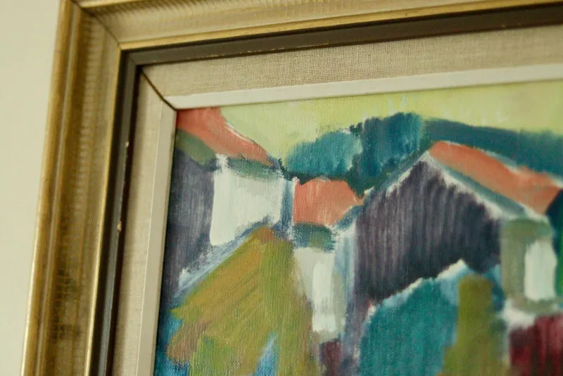 Pamono Nils Severin, Park View, Mid-20th Century, Oil on Canvas, Framed> Mid-Century