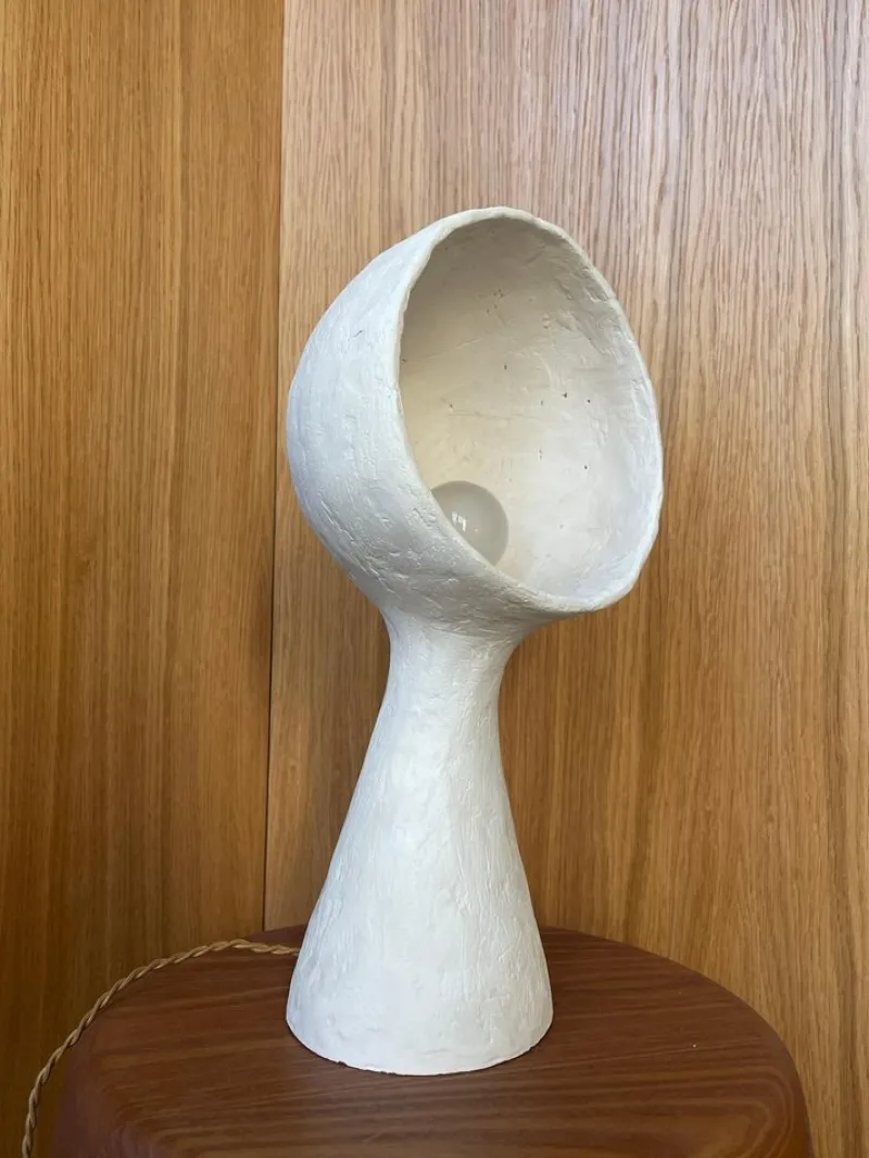 Pamono Ninfea White Stoneware Lamp by Renzo Maar> Table Lamps