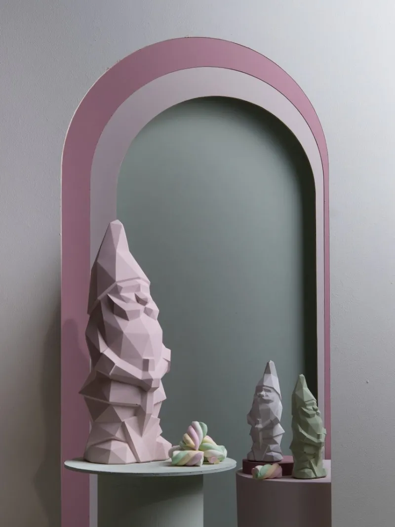 Hot Pamono Nino Garden Gnome in Light Grey by Pellegrino Cucciniello for Plato Design