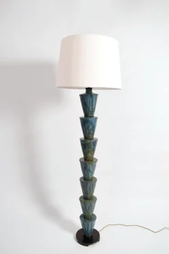 Pamono Nizwa Blue and Yellow Floor Lamp by Barracuda Interiors