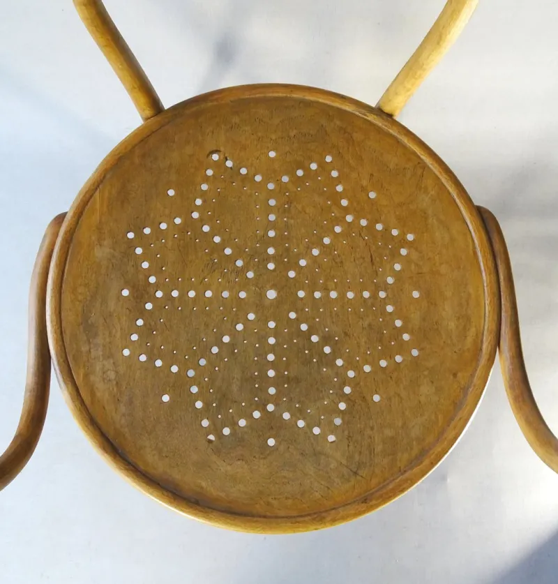 Pamono No. 209 B9 Armchair with Star-Shaped Seat from Thonet, 1905> Office Chairs