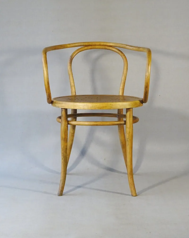Pamono No. 209 B9 Armchair with Star-Shaped Seat from Thonet, 1905> Office Chairs